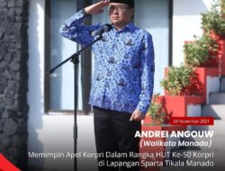 Pimpin Apel HUT Korpi ke-50, Wali Kota Ajak ASN Manado Jadi Bagian Pemulihan Bangsa dari Pandemi