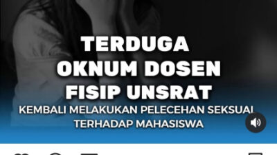 Unsrat Manado ‘Pelihara’ Oknum Dosen ‘Predator Seksual’, Mahasiswi Fisip Jadi Korban Pelecehan