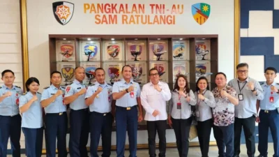 BSG dan Lanud SRI Manado Jalin Kerjasama Pengelolaan Keuangan Institusi
