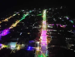 Idul Fitri, Desa Sapa Raya Dalam Balutan Lampu Hias Warna-Warni
