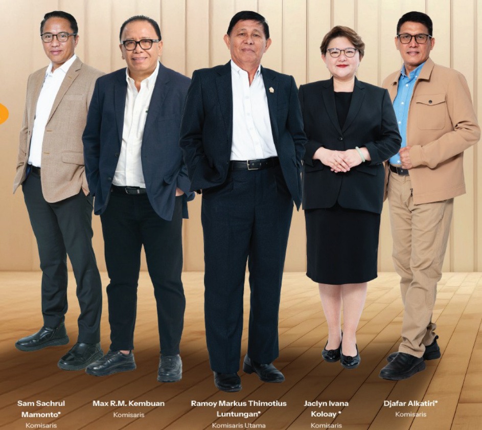 Dewan Komisaris Bank SulutGo yang dipimpin Komisaris Utama Ramoy M. Luntungan